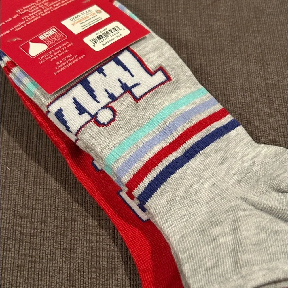 Twizzlers Socks 2pack shoe size 6-12 NWT